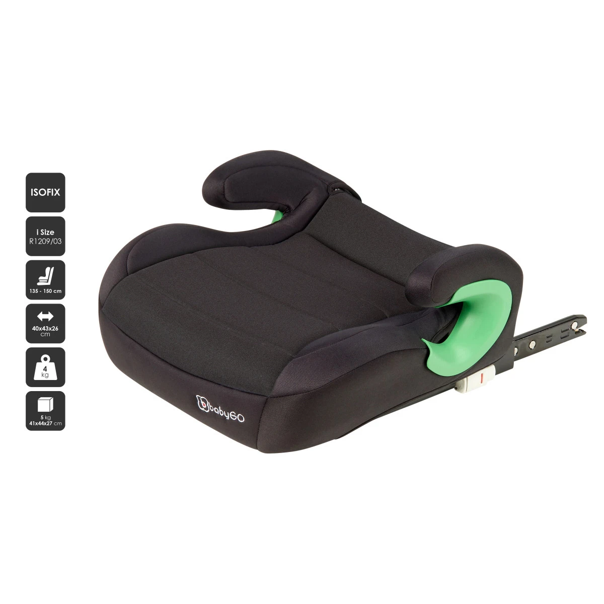 Babygo Bursa III Black I-Size Booster Zitverhoger 22-36 Kg 3571 4 Babygo Bursa III Black I-Size Booster Zitverhoger 22-36 Kg 3571 - Afbeelding 2