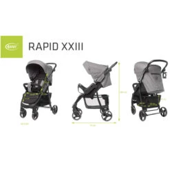 4Baby Rapid XXIII Grey Melange Wandelwagen 29 4Baby Rapid XXIII Grey Melange Wandelwagen -Kinderwagen Winkel 4baby rapid grey melange wandelwagen 12