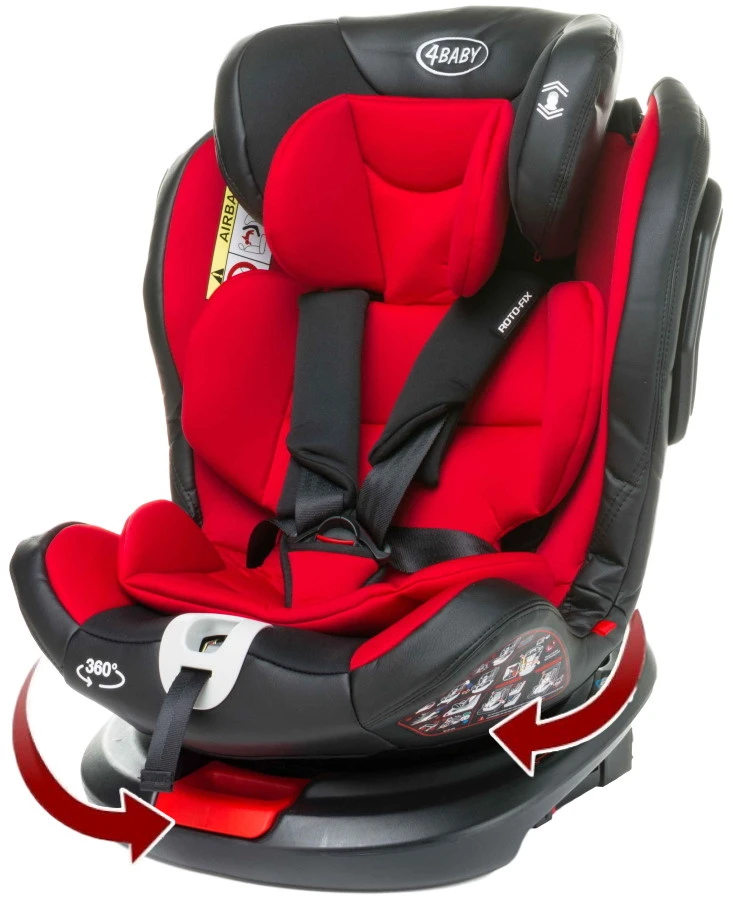 4Baby Roto-Fix Red 360º 0-36 Kg Isofix Autostoel 3 4Baby Roto-Fix Red 360º 0-36 Kg Isofix Autostoel