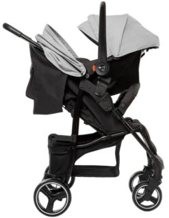 Babygo Basket Grey Melange Wandelwagen Incl. Autostoel 64012 -Kinderwagen Winkel Babygo Basket Grey Melange Wandelwagen Incl. Autostoel 64012 1