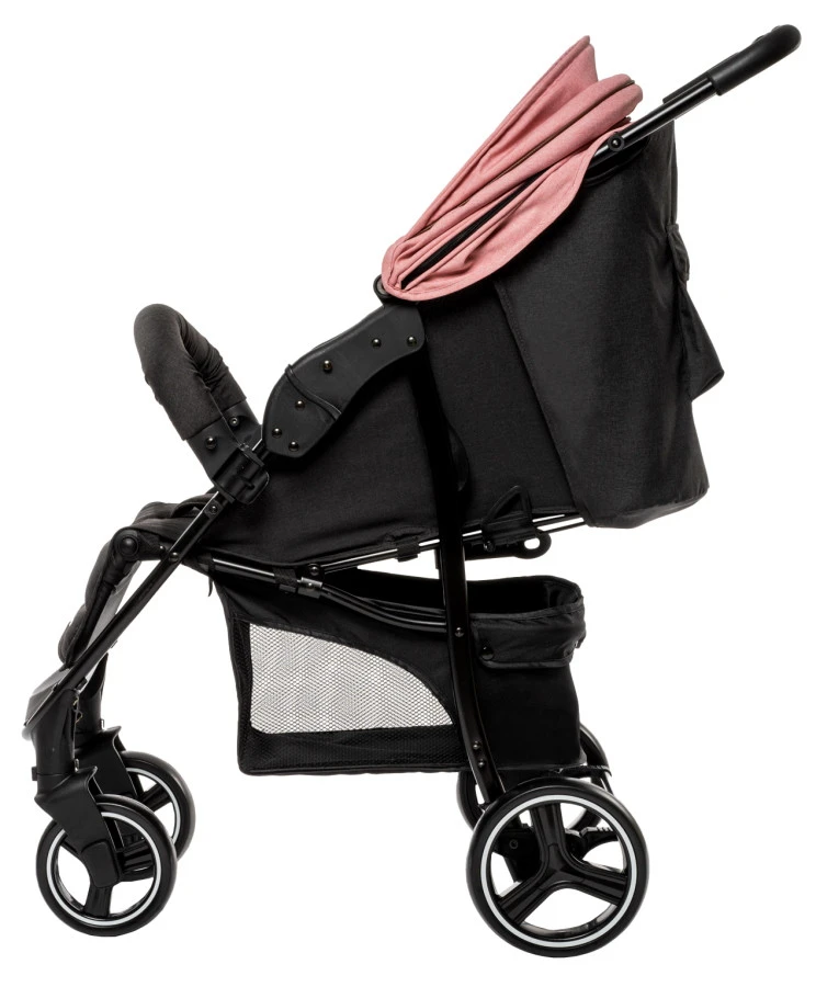 Babygo Basket Pink Melange Wandelwagen 6403 4 Babygo Basket Pink Melange Wandelwagen 6403 - Afbeelding 2