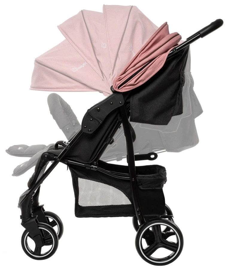 Babygo Basket Pink Melange Wandelwagen 6403 5 Babygo Basket Pink Melange Wandelwagen 6403 - Afbeelding 3