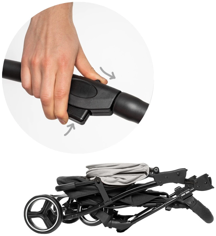 Babygo Basket Pink Melange Wandelwagen 6403 7 Babygo Basket Pink Melange Wandelwagen 6403 - Afbeelding 5