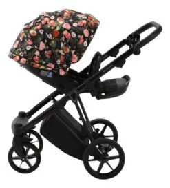 Adamex Porto Flowers Black 2-in-1 Kinderwagen FL-1 -Kinderwagen Winkel adamex porto flowers black 2 in 1 kinderwagen fl 1 2 1920x1920