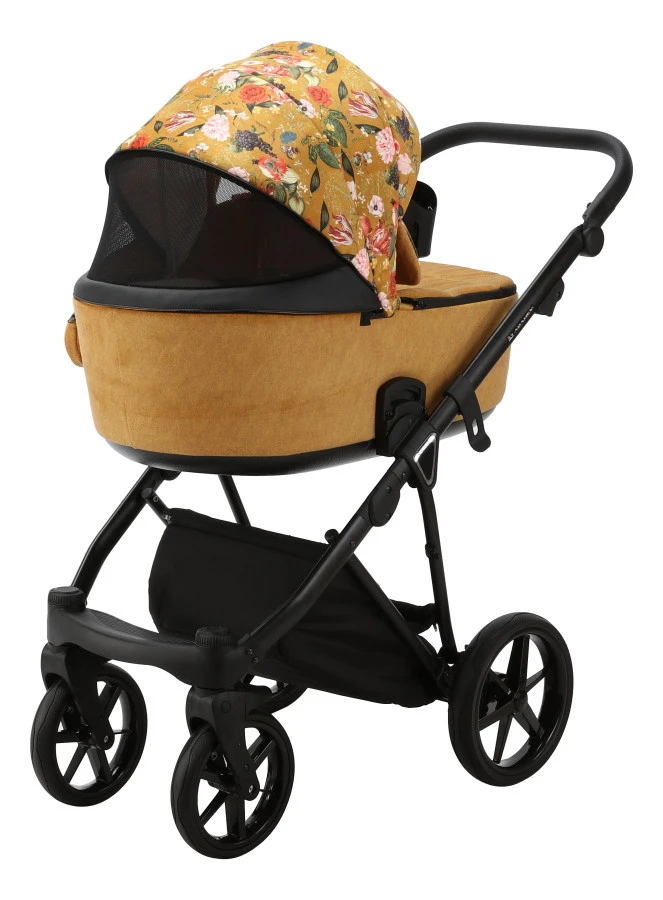 Adamex Porto Flowers Ochre 2-in-1 Kinderwagen FL-3 6 Adamex Porto Flowers Ochre 2-in-1 Kinderwagen FL-3 - Afbeelding 4