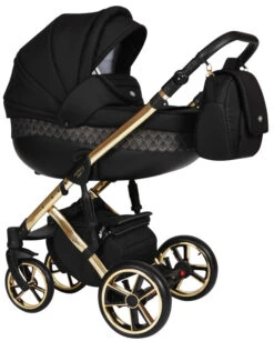 Baby Merc Faster 3 Black/Gold Limited Edition Kinderwagen Incl. Autostoel L143 -Kinderwagen Winkel baby merc faster 3 black gold limited edition kinderwagen incl. autostoel