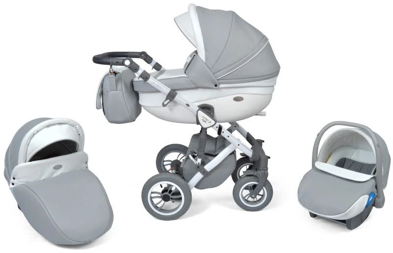 Baby Merc Faster 3 Eco Leather Grey Kinderwagen Incl. Autostoel F10 3 Baby Merc Faster 3 Eco Leather Grey Kinderwagen Incl. Autostoel F10