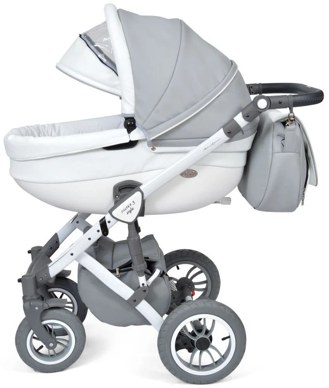 Baby Merc Faster 3 Eco Leather Grey Kinderwagen Incl. Autostoel F10 6 Baby Merc Faster 3 Eco Leather Grey Kinderwagen Incl. Autostoel F10 - Afbeelding 4