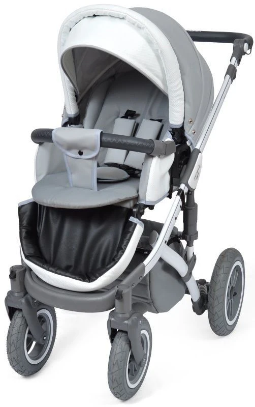 Baby Merc Faster 3 Eco Leather Grey Kinderwagen Incl. Autostoel F10 8 Baby Merc Faster 3 Eco Leather Grey Kinderwagen Incl. Autostoel F10 - Afbeelding 6