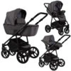 Baby Merc La Noche Grey 3-in-1 Kinderwagen Incl. Autostoel LN/06B -Kinderwagen Winkel baby merc la noche grey 3 in 1 kinderwagen incl. autostoel ln 06b 3