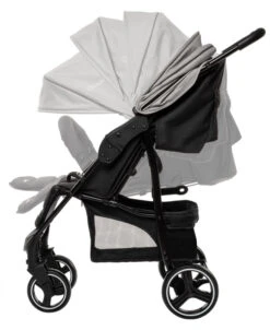 Babygo Basket Dark Grey Melange Wandelwagen Incl. Autostoel 64011 -Kinderwagen Winkel babygo basket dark grey melange wandelwagen 6401 2
