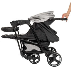 Babygo Basket Dark Grey Melange Wandelwagen Incl. Autostoel 64011 -Kinderwagen Winkel babygo basket dark grey melange wandelwagen 6401 3