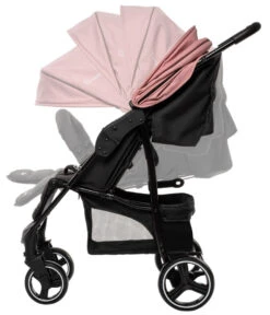 Babygo Basket Pink Melange Wandelwagen Incl. Autostoel 64013 -Kinderwagen Winkel babygo basket pink melange wandelwagen 6403 2