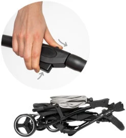 Babygo Basket Pink Melange Wandelwagen Incl. Autostoel 64013 -Kinderwagen Winkel babygo basket pink melange wandelwagen 6403 4