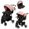 Babygo Basket Pink Melange Wandelwagen Incl. Autostoel 64013 1 Babygo Basket Pink Melange Wandelwagen Incl. Autostoel 64013 -Kinderwagen Winkel babygo basket pink melange wandelwagen incl. autostoel 64013 1