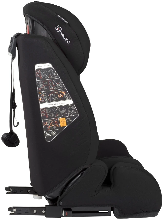 Babygo Free Zwart Isofix Autostoel 9-36 Kg 2401 4 Babygo Free Zwart Isofix Autostoel 9-36 Kg 2401 - Afbeelding 2