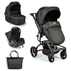 Cangaroo Ellada Black 3-in-1 Combi Kinderwagen Incl. Autostoel -Kinderwagen Winkel cangaroo ellada black 3 in 1 kinderwagen incl. autostoel 17
