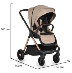 Cangaroo Empire Beige 3-in-1 Kinderwagen Incl. Autostoel -Kinderwagen Winkel cangaroo empire beige 3 in 1 kinderwagen incl. autostoel 20