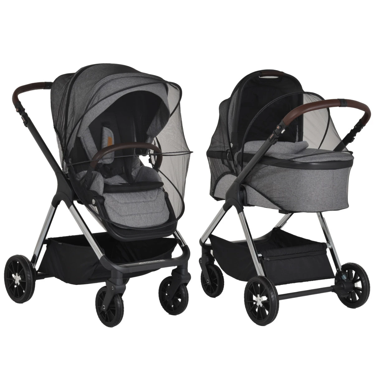 Cangaroo Empire Light Grey 3-in-1 Kinderwagen Incl. Autostoel 12 Cangaroo Empire Light Grey 3-in-1 Kinderwagen Incl. Autostoel - Afbeelding 10
