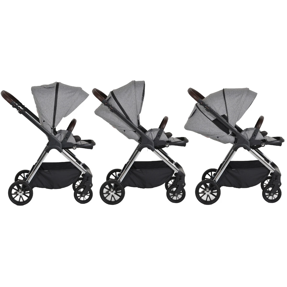Cangaroo Empire Light Grey 3-in-1 Kinderwagen Incl. Autostoel 14 Cangaroo Empire Light Grey 3-in-1 Kinderwagen Incl. Autostoel - Afbeelding 12