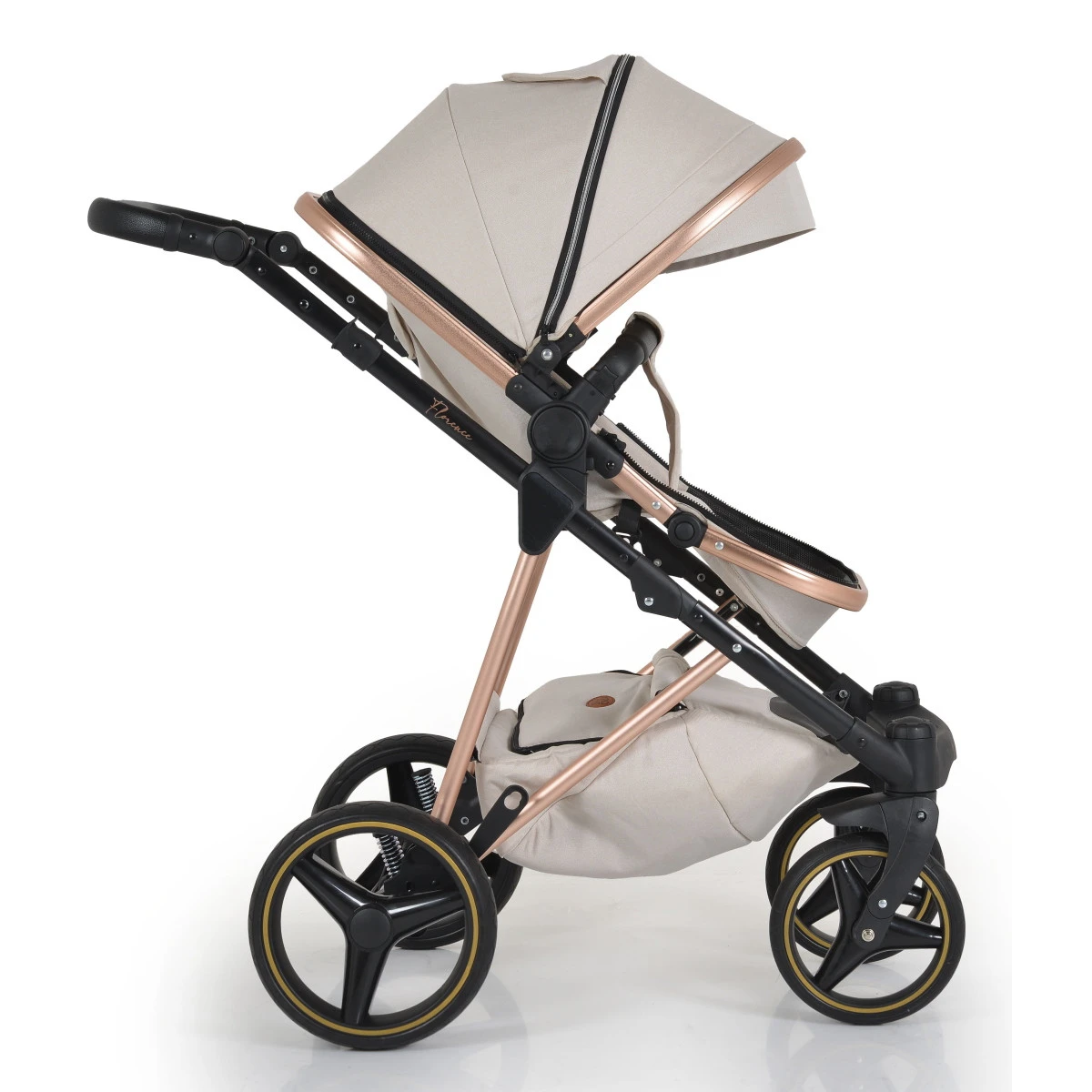 Cangaroo Florence Beige 3-in-1 Kinderwagen Incl. Autostoel 109994 10 Cangaroo Florence Beige 3-in-1 Kinderwagen Incl. Autostoel 109994 - Afbeelding 8