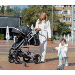 Cangaroo Gala Steel Grey 3-in-1 Combi Kinderwagen Incl. Autostoel -Kinderwagen Winkel cangaroo gala black leather 3 in 1 combi kinderwagen incl. autostoel 7