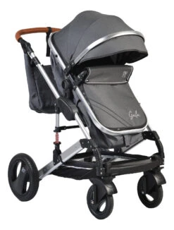 Cangaroo Gala Steel Grey 3-in-1 Combi Kinderwagen Incl. Autostoel -Kinderwagen Winkel cangaroo gala black leather 3 in 1 combi kinderwagen incl autostoel 12