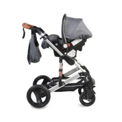 Cangaroo Gala Steel Grey 3-in-1 Combi Kinderwagen Incl. Autostoel -Kinderwagen Winkel cangaroo gala black leather 3 in 1 combi kinderwagen incl autostoel 9