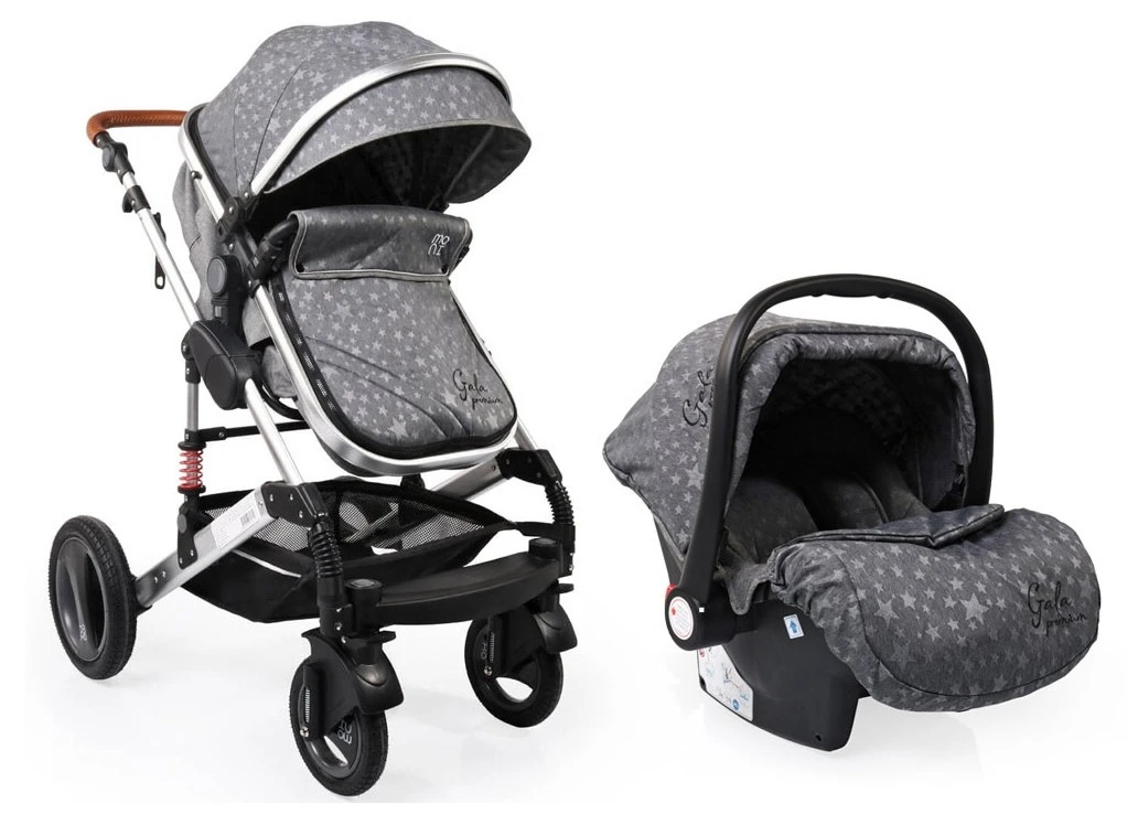 Cangaroo Gala Premium Stars 3-in-1 Combi Kinderwagen Incl. Autostoel 8 Cangaroo Gala Premium Stars 3-in-1 Combi Kinderwagen Incl. Autostoel - Afbeelding 6