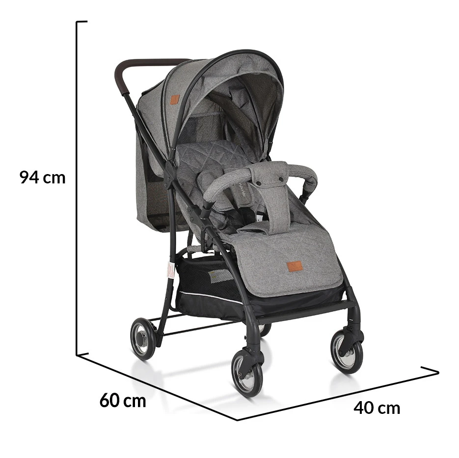 Cangaroo London Grey Wandelwagen 5581 14 Cangaroo London Grey Wandelwagen 5581 - Afbeelding 12