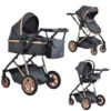Cangaroo Midas Black 3-in-1 Combi Kinderwagen Incl. Autostoel -Kinderwagen Winkel cangaroo midas black 3 in 1 combi kinderwagen incl. autostoel