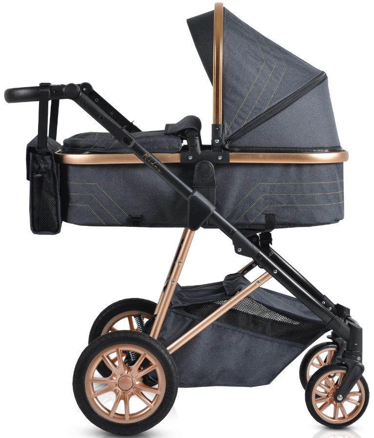 Cangaroo Midas Black 3-in-1 Combi Kinderwagen Incl. Autostoel 5 Cangaroo Midas Black 3-in-1 Combi Kinderwagen Incl. Autostoel - Afbeelding 3