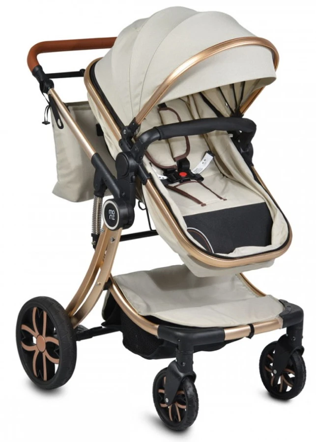 Cangaroo Polly Beige 3-in-1 Combi Kinderwagen Incl. Autostoel 4 Cangaroo Polly Beige 3-in-1 Combi Kinderwagen Incl. Autostoel - Afbeelding 2