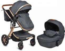 Cangaroo Polly Black 3-in-1 Combi Kinderwagen Incl. Autostoel -Kinderwagen Winkel cangaroo polly black 3 in 1 combi kinderwagen incl. autostoel 2