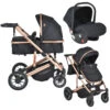 Cangaroo Thira Black 3-in-1 Combi Kinderwagen Incl. Autostoel -Kinderwagen Winkel cangaroo thira black 3 in 1 combi kinderwagen 1