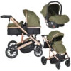 Cangaroo Thira Green 3-in-1 Combi Kinderwagen Incl. Autostoel -Kinderwagen Winkel cangaroo thira green 3 in 1 combi kinderwagen 1