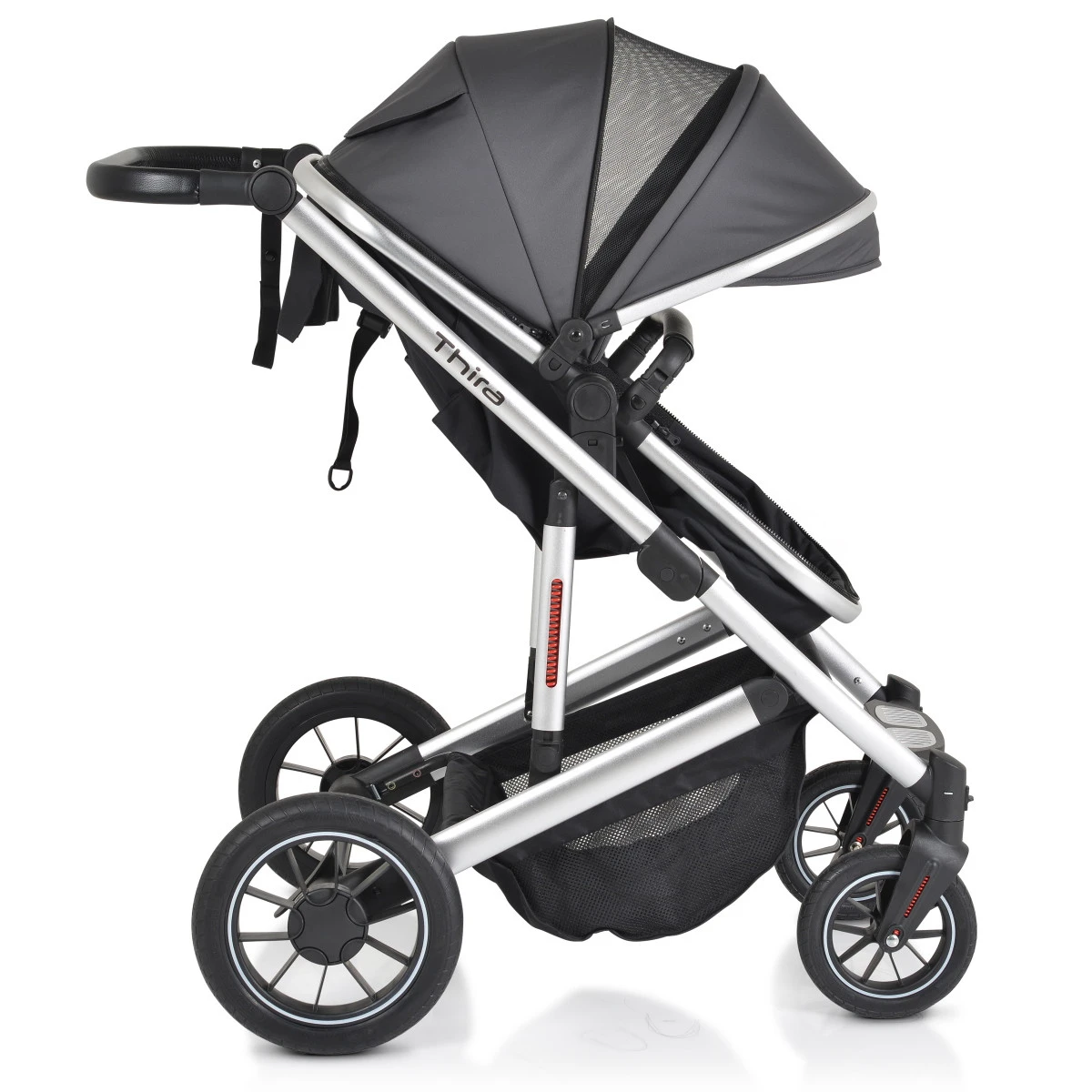 Cangaroo Thira Grey 3-in-1 Combi Kinderwagen Incl. Autostoel 17 Cangaroo Thira Grey 3-in-1 Combi Kinderwagen Incl. Autostoel - Afbeelding 15