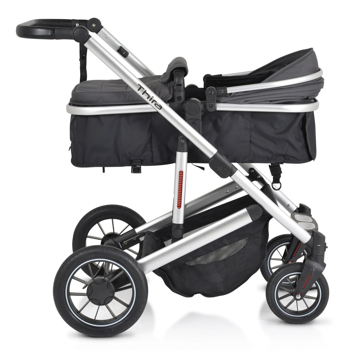 Cangaroo Thira Grey 3-in-1 Combi Kinderwagen Incl. Autostoel 5 Cangaroo Thira Grey 3-in-1 Combi Kinderwagen Incl. Autostoel - Afbeelding 3