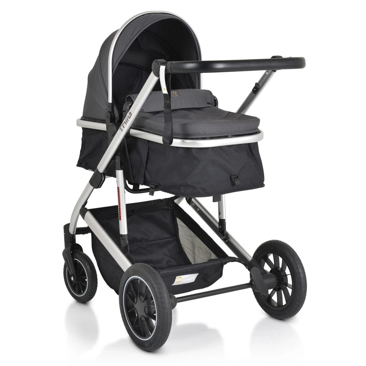 Cangaroo Thira Grey 3-in-1 Combi Kinderwagen Incl. Autostoel 6 Cangaroo Thira Grey 3-in-1 Combi Kinderwagen Incl. Autostoel - Afbeelding 4