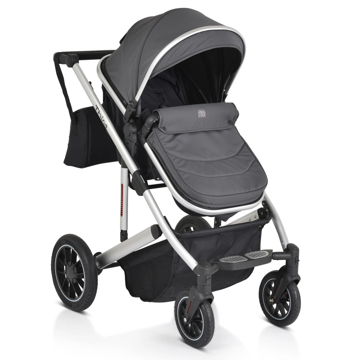 Cangaroo Thira Grey 3-in-1 Combi Kinderwagen Incl. Autostoel 9 Cangaroo Thira Grey 3-in-1 Combi Kinderwagen Incl. Autostoel - Afbeelding 7
