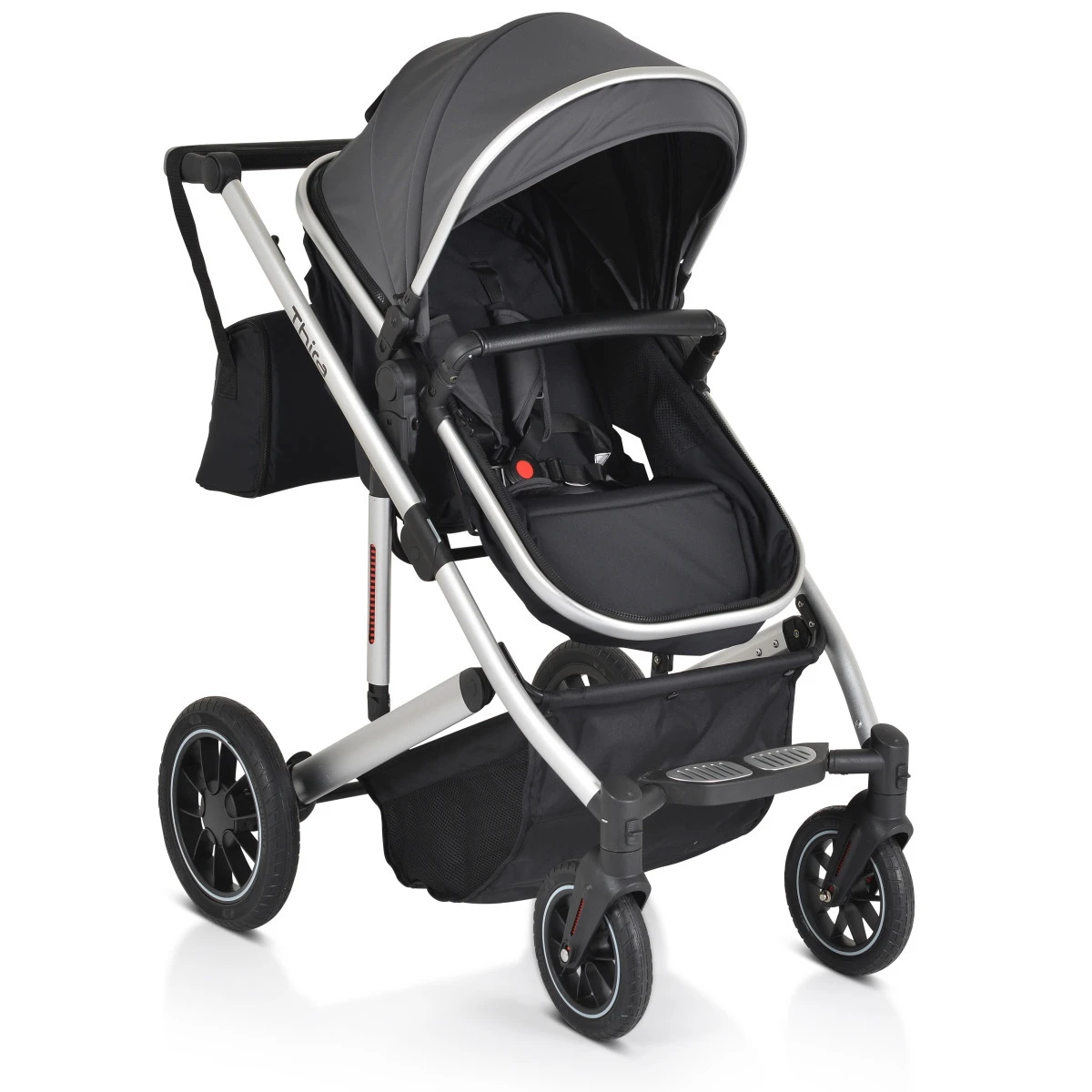 Cangaroo Thira Grey 3-in-1 Combi Kinderwagen Incl. Autostoel 10 Cangaroo Thira Grey 3-in-1 Combi Kinderwagen Incl. Autostoel - Afbeelding 8