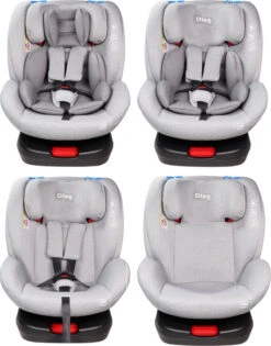Ding Cruz Light Grey 360° Isofix Autostoel 0-36kg DI-101921 -Kinderwagen Winkel di 101921 ding cruz light grey 4options