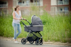 Ding Fenix Grey/Silver 3-in-1 Combi Kinderwagen Incl. Autostoel -Kinderwagen Winkel ding fenix grey kinderwagen 1