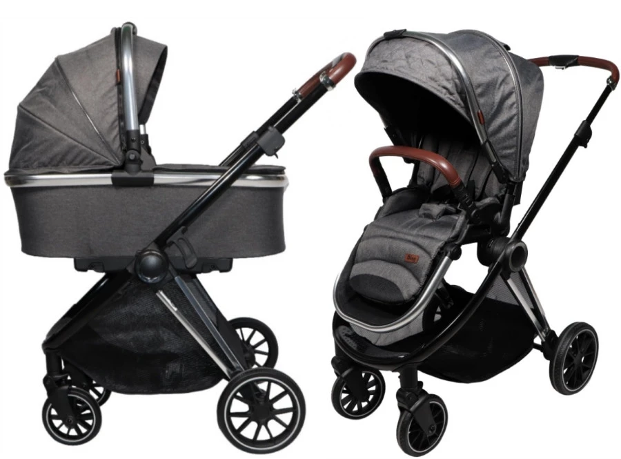 Ding Fenix Grey/Silver Kinderwagen DI-191703 2 Ding Fenix Grey/Silver Kinderwagen DI-191703