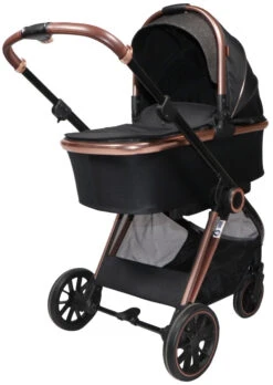 Ding Fenix Black/Rose 3-in-1 Combi Kinderwagen Incl. Autostoel -Kinderwagen Winkel ding fenix rose kinderwagen8 1