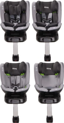 Ding Troy Black/Grey 360° I-Size Autostoel 0-36 Kg DI-101923 -Kinderwagen Winkel ding troy black grey 40 130 cm i size car seat 05