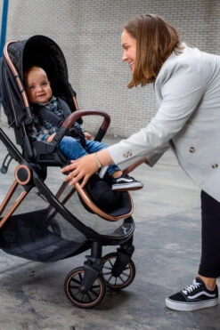 Ding Fenix Black/Rose 3-in-1 Combi Kinderwagen Incl. Autostoel -Kinderwagen Winkel fenix lifestyle 05a