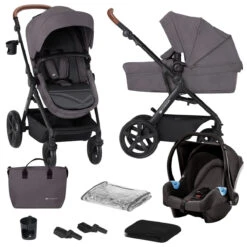 Kinderkraft A-Tour Dark Grey 3-in-1 Kinderwagen Incl. Autostoel KSATOU00DGR3000