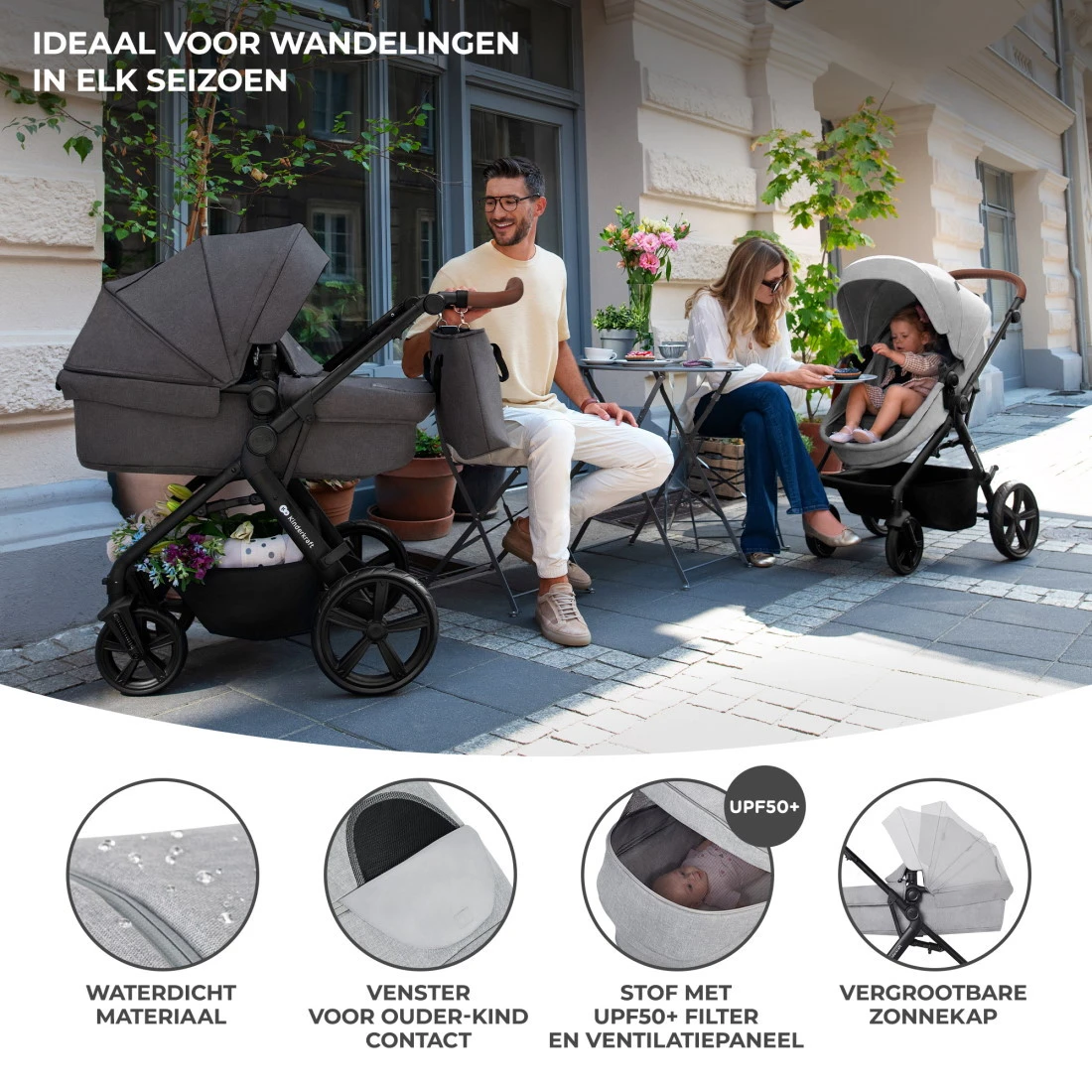 Kinderkraft A-Tour Dark Grey 3-in-1 Kinderwagen Incl. Autostoel KSATOU00DGR3000 13 Kinderkraft A-Tour Dark Grey 3-in-1 Kinderwagen Incl. Autostoel KSATOU00DGR3000 - Afbeelding 11