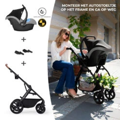 Kinderkraft A-Tour Light Grey 3-in-1 Kinderwagen Incl. Autostoel KSATOU00LGR3000 -Kinderwagen Winkel kinderkraft a tour light grey 3 in 1 kinderwagen incl. autostoel ksatou00lgr3000 9